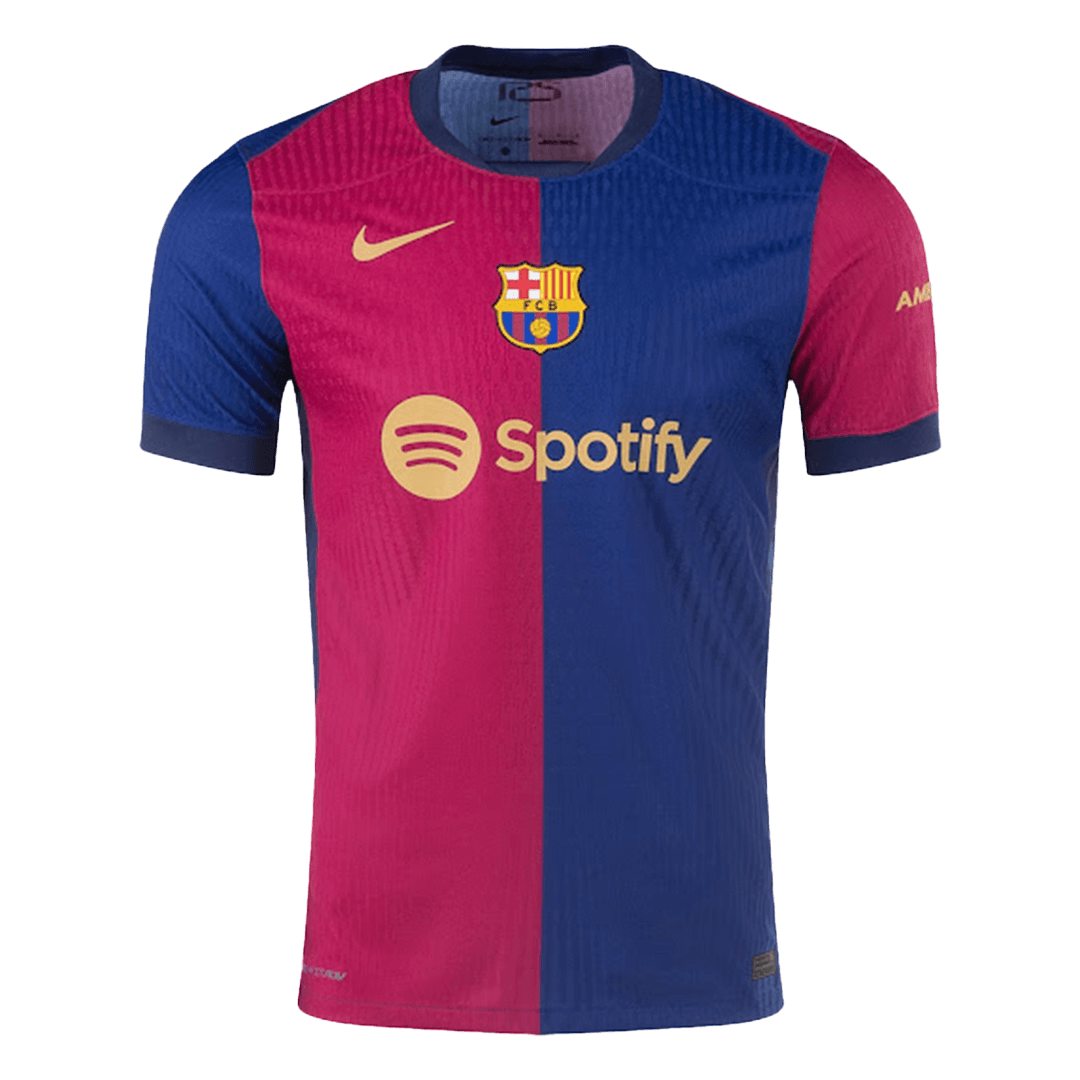 Camiseta de fútbol local auténtica de LAMINE YAMAL #19 del Barcelona 2024/25 - UCL - antiguo patrocinador