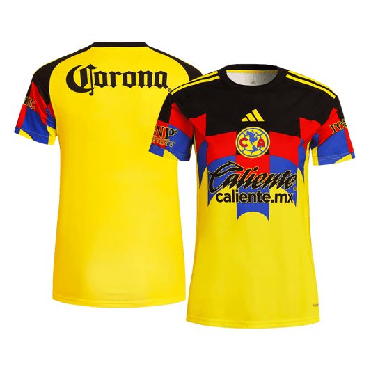 Camiseta de fútbol local del Club América para mujer 2025/26, amarilla