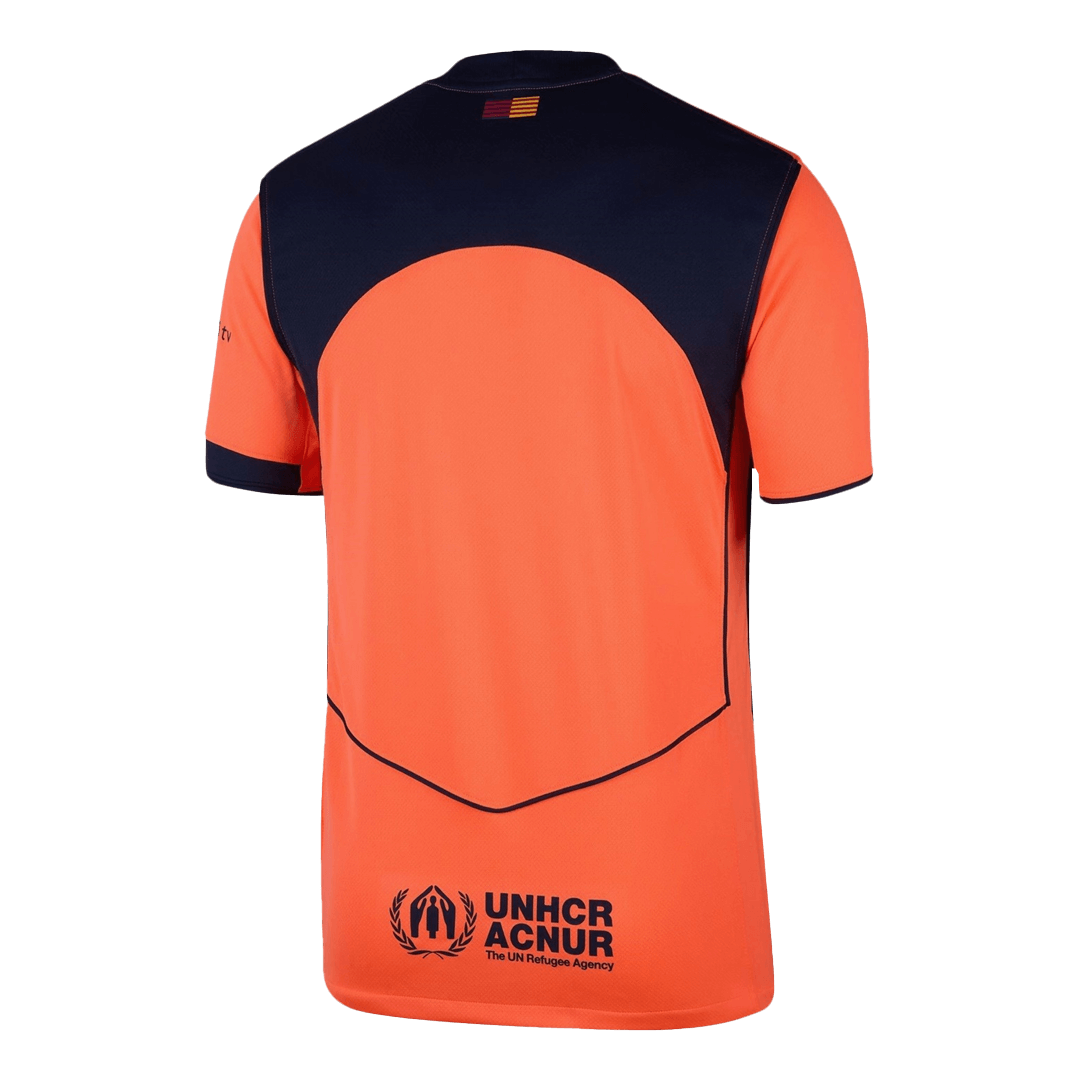 Camiseta de fútbol visitante del Barcelona 2025/26, color naranja