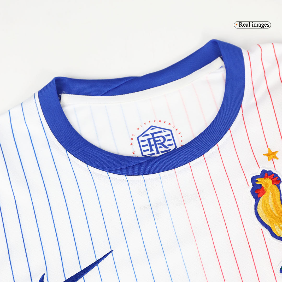 Camiseta de fútbol de visitante de Francia MBAPPÉ #10, Eurocopa 2024