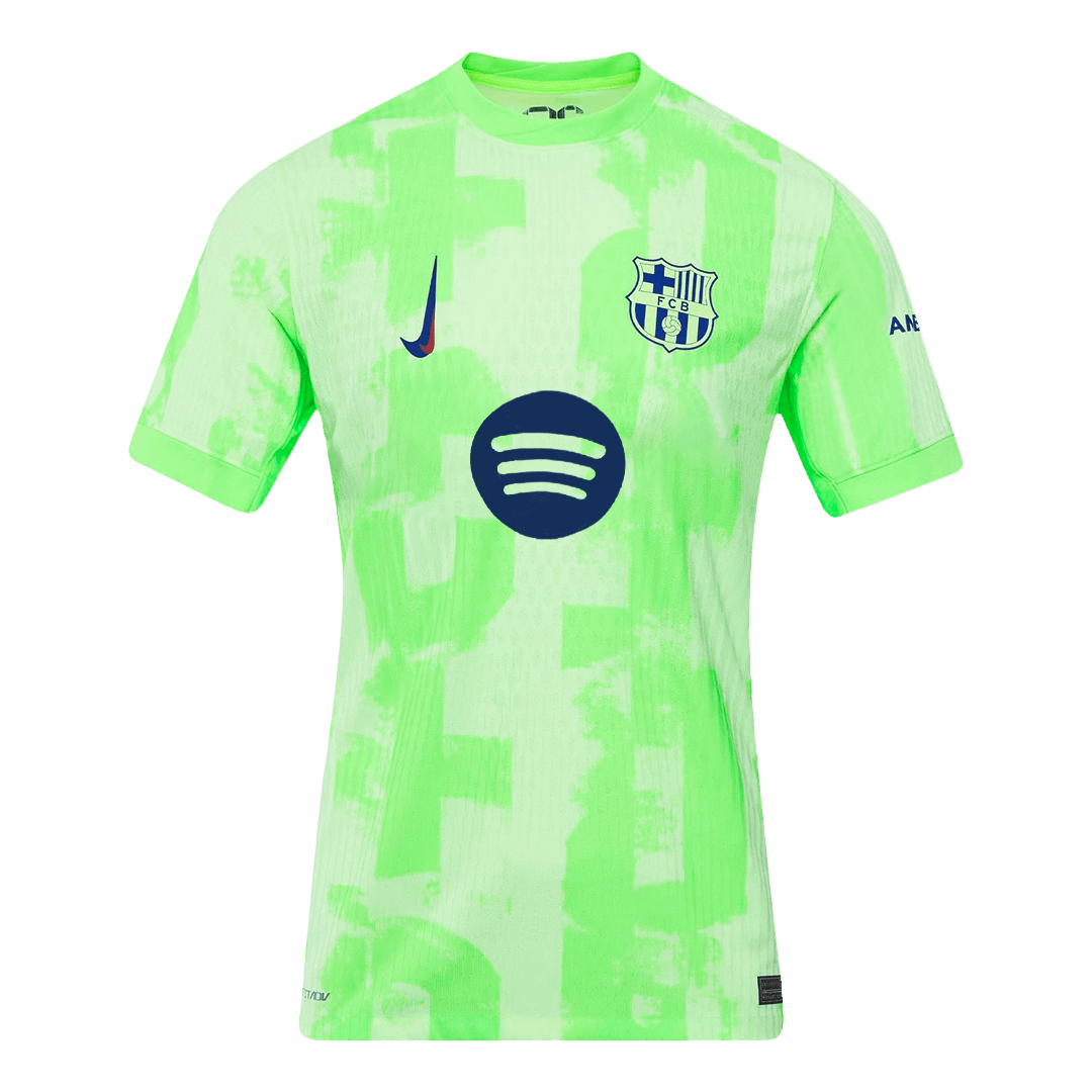 Camiseta de fútbol de visitante auténtica de LAMINE YAMAL #19 del Barcelona 2024/25 - UCL (logotipo de Spotify sin texto)