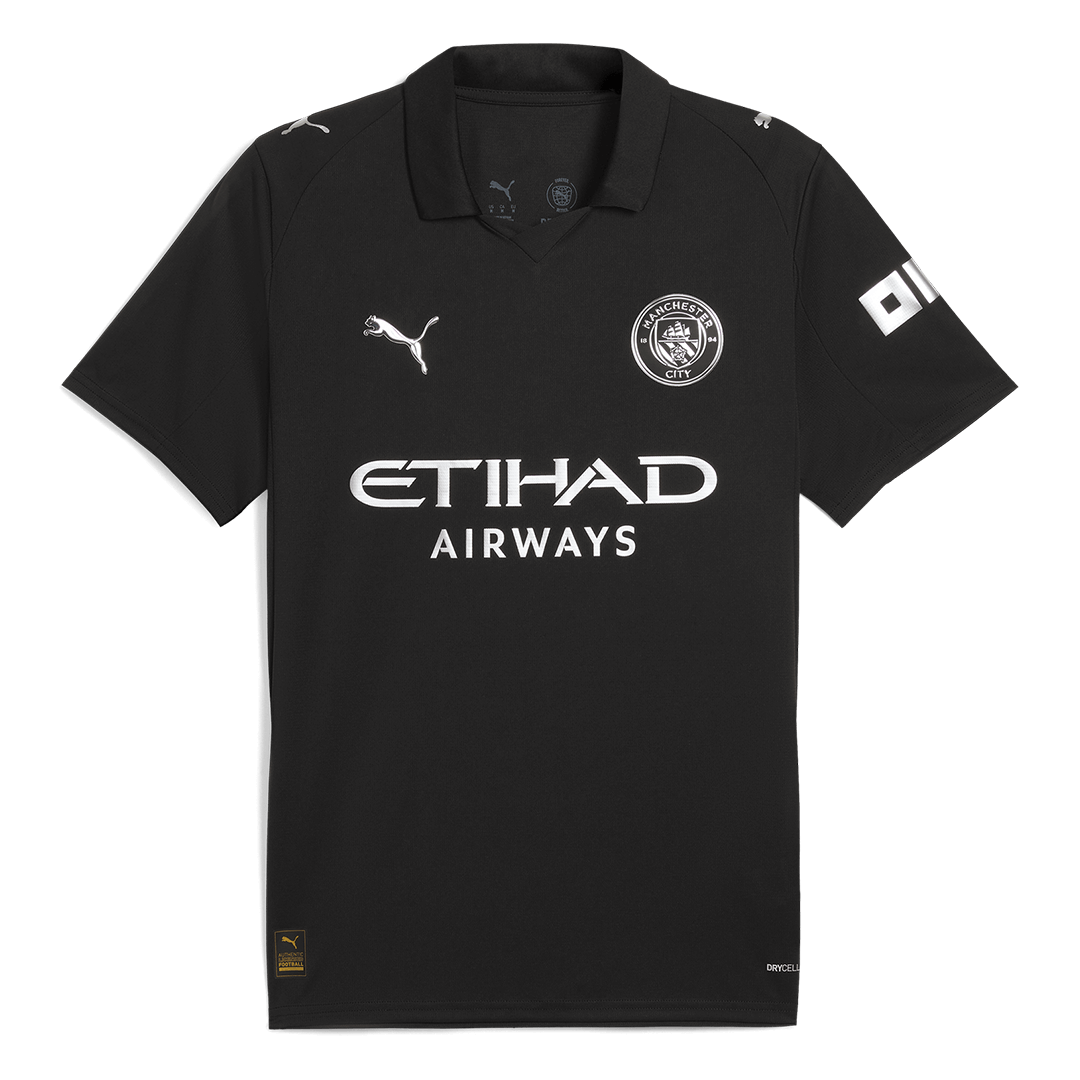 Camiseta de fútbol visitante FODEN #47 del Manchester City 2025/26, negra