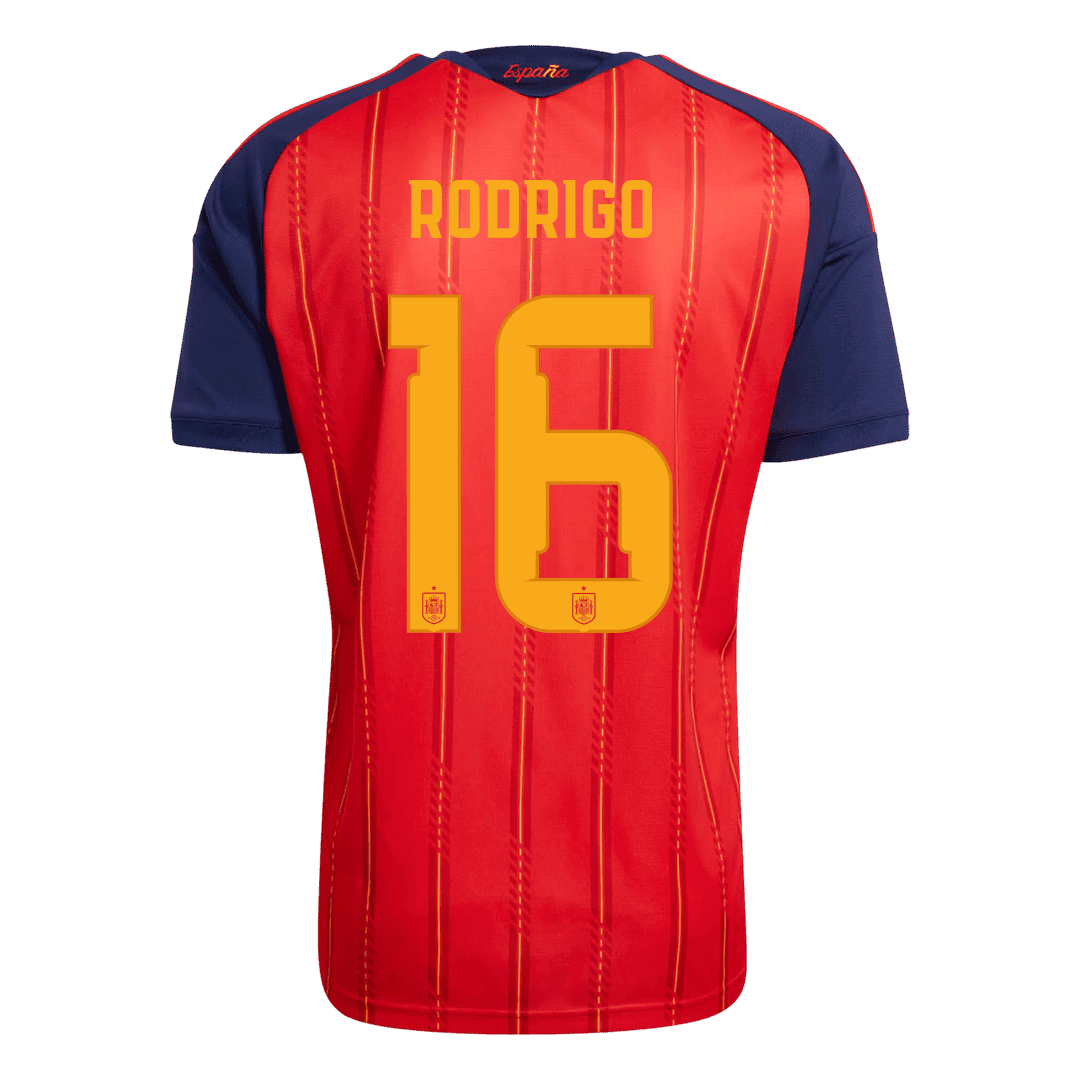 Auténtica camiseta de local de RODRIGO #16 de España para la temporada 2026