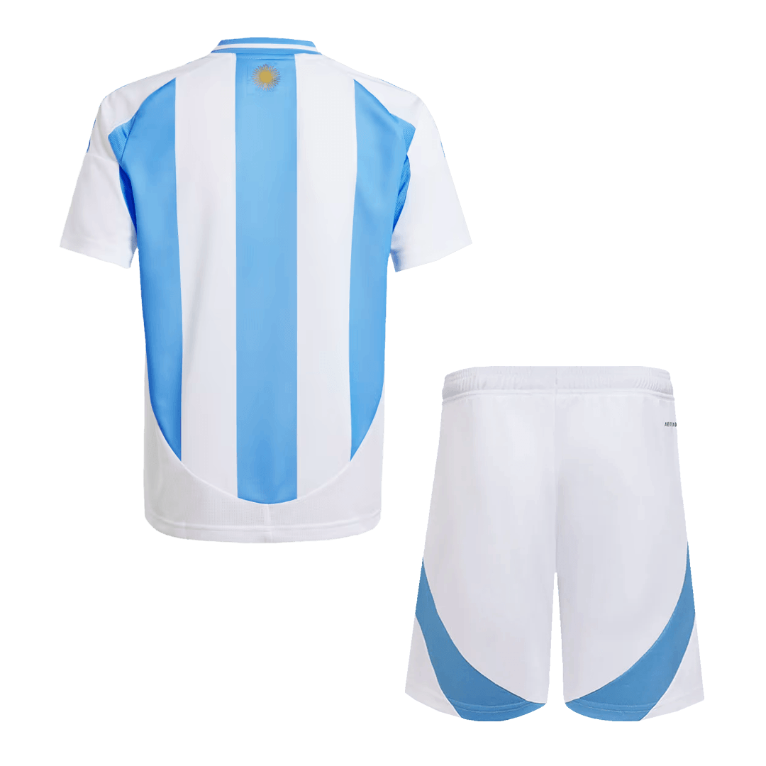 Kit de fútbol local de Argentina para niños (Kit y pantalón corto) Copa América 2024