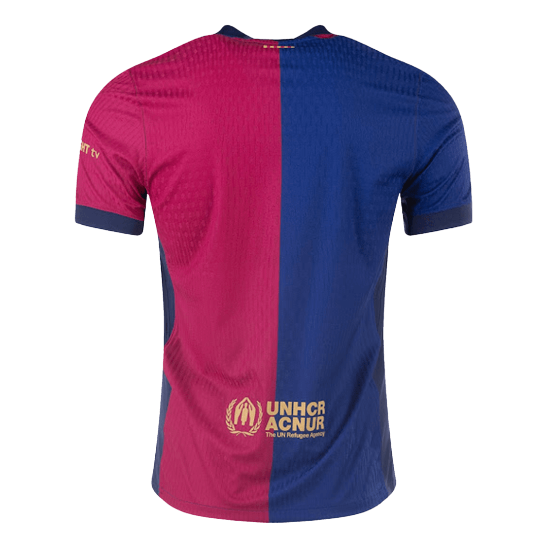 Camiseta de fútbol local auténtica del Barcelona x Travis Scott 2024/25, roja y azul