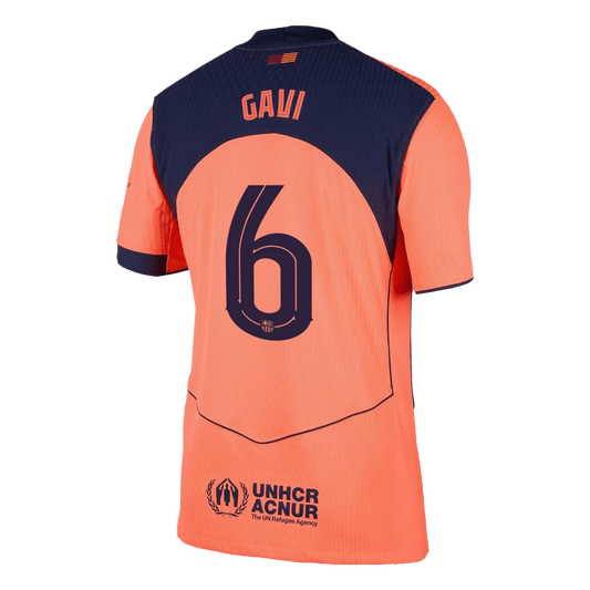 Camiseta de fútbol de visitante GAVI #6 del Barcelona 2025/26