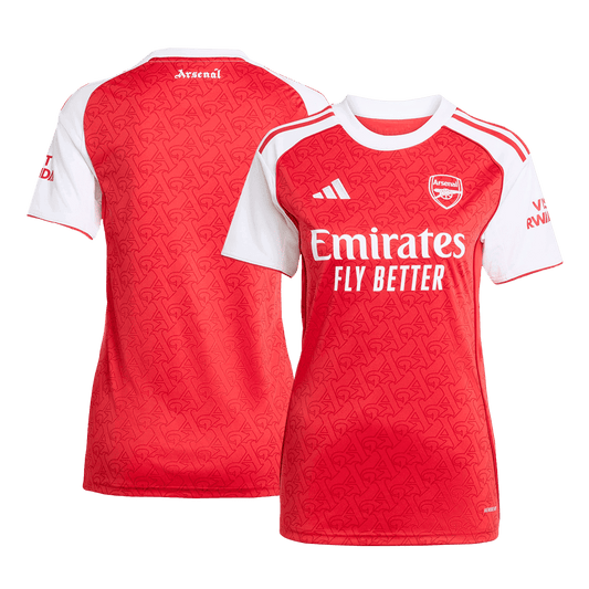 Camiseta de fútbol local del Arsenal para mujer 2025/26, roja