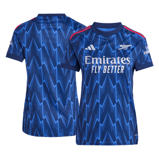 Camiseta de fútbol visitante del Arsenal para mujer 2025/26, azul