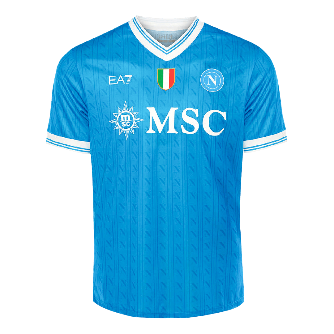 Camiseta de fútbol local del Napoli DE BRUYNE #11 2025/26 Azul