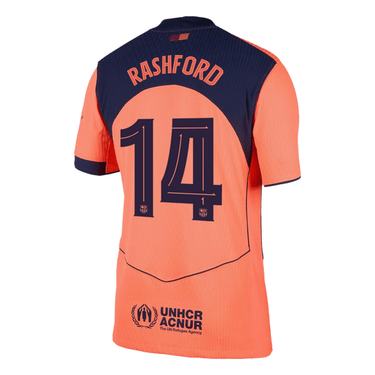 Camiseta de fútbol de visitante del Barcelona 2025/26, auténtica, RASHFORD #14