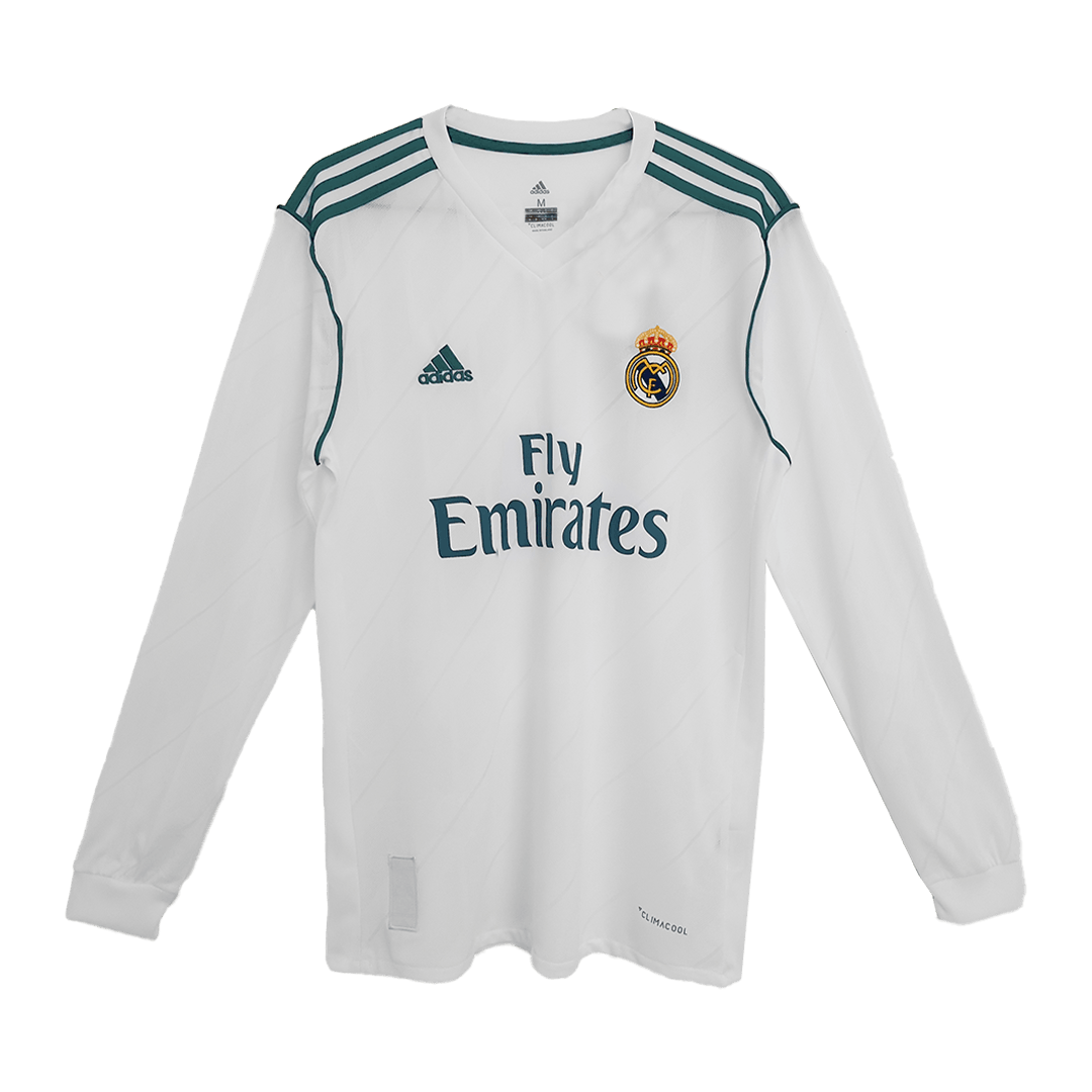 Camiseta de fútbol vintage del Real Madrid RONALDO #7 local 2017/18 manga larga
