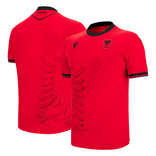 Camiseta de local de Albania para el Mundial 2026, color rojo.