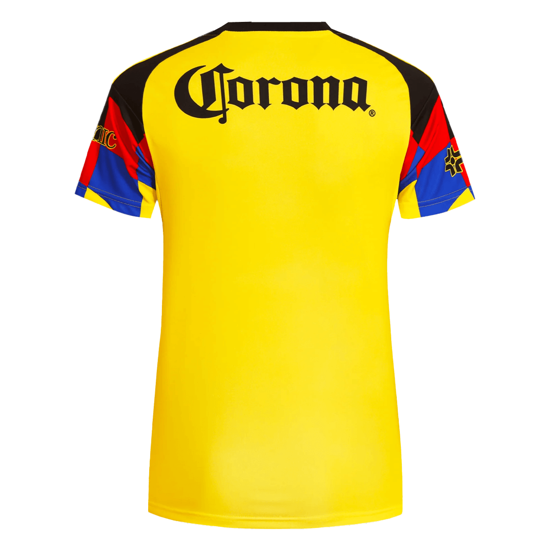Camiseta de fútbol local del Club América para mujer 2025/26, amarilla