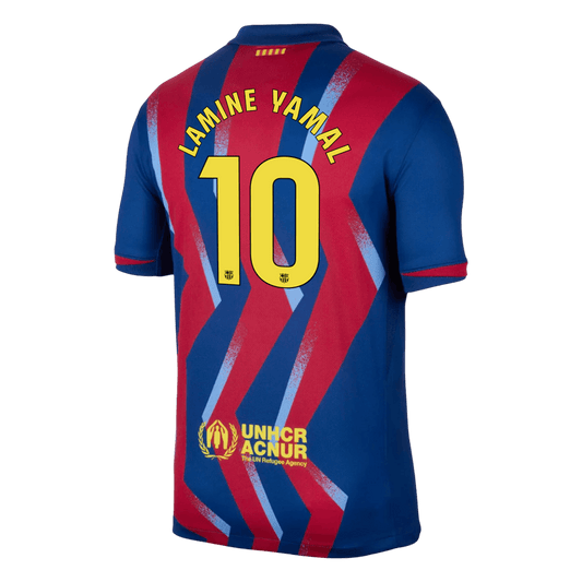 Camiseta de fútbol visitante LAMINE YAMAL #10 del Barcelona 2025/26 (cuarta equipación)