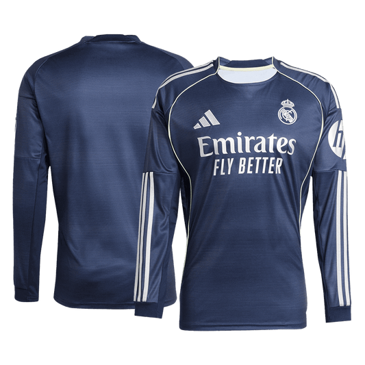 Camiseta de fútbol visitante del Real Madrid 2025/26 de manga larga