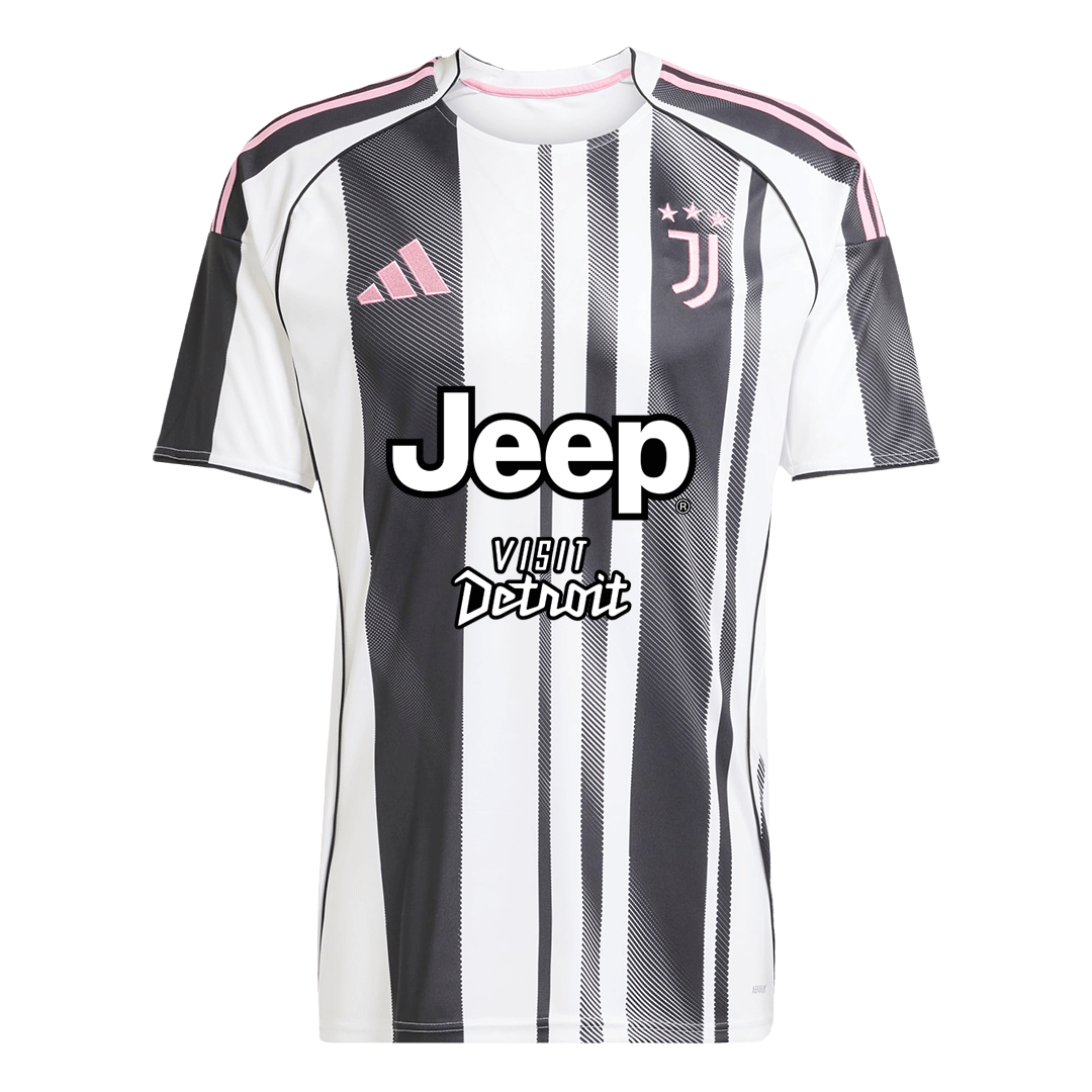 Kit de camiseta de fútbol local de la Juventus (camiseta y pantalones cortos) 2025/26, negro y blanco