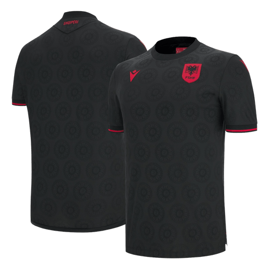 Camiseta de Albania (tercera equipación) para el Mundial de Fútbol 2026, color negro.