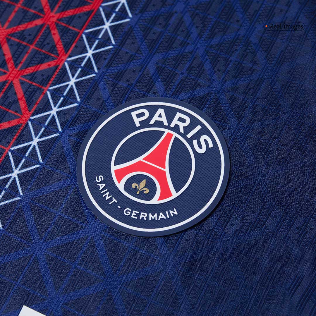 Camiseta de fútbol local auténtica del PSG MARQUINHOS #5 2025/26 azul marino