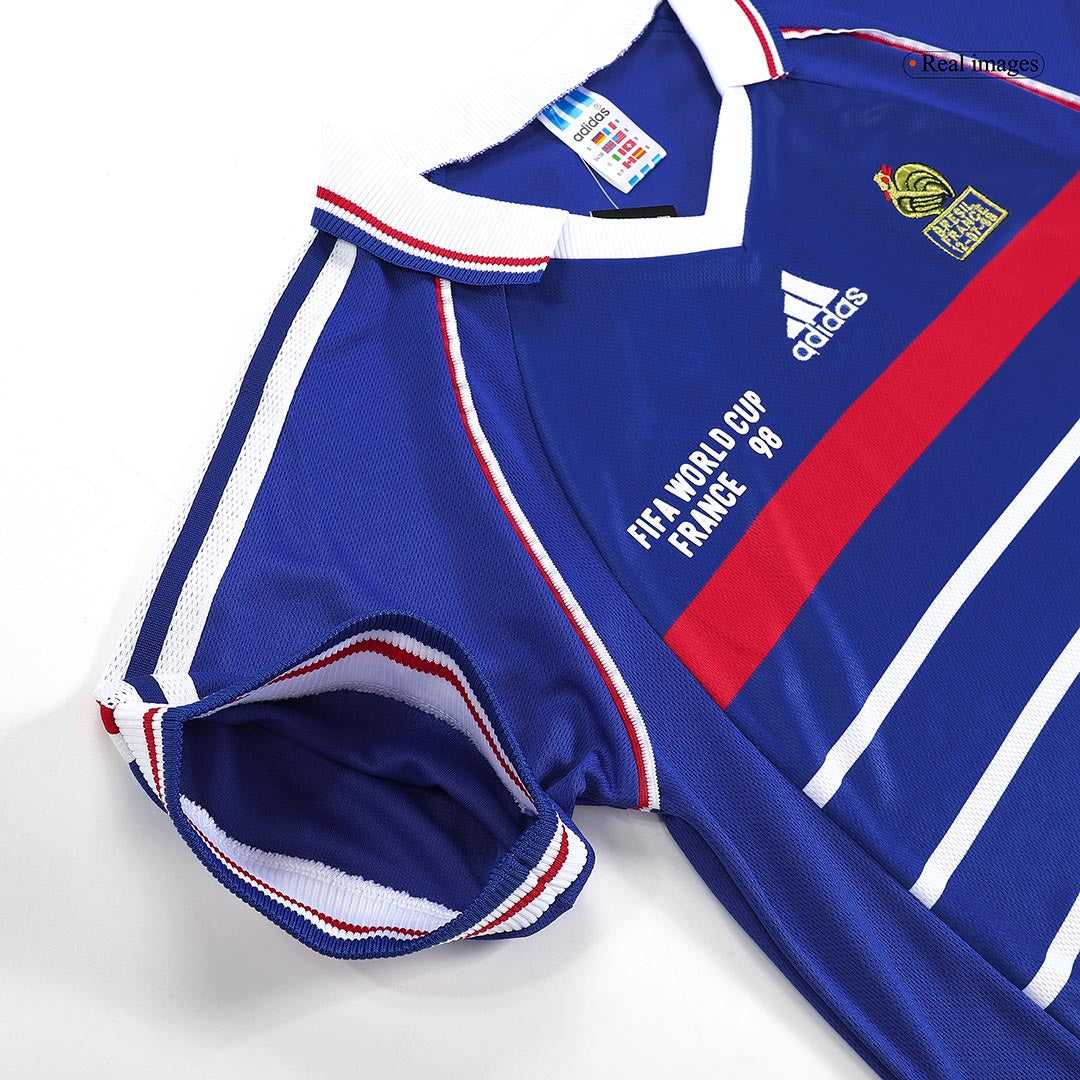 Camiseta retro de fútbol local de Francia de ZIDANE #10 1998