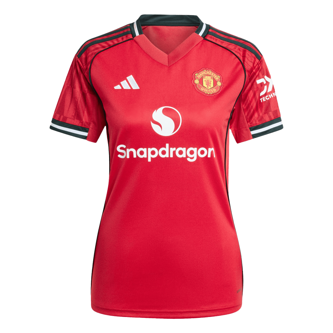 Camiseta de fútbol local del Manchester United para mujer 2025/26, roja