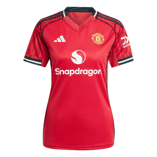 Camiseta de fútbol local del Manchester United para mujer 2025/26, roja