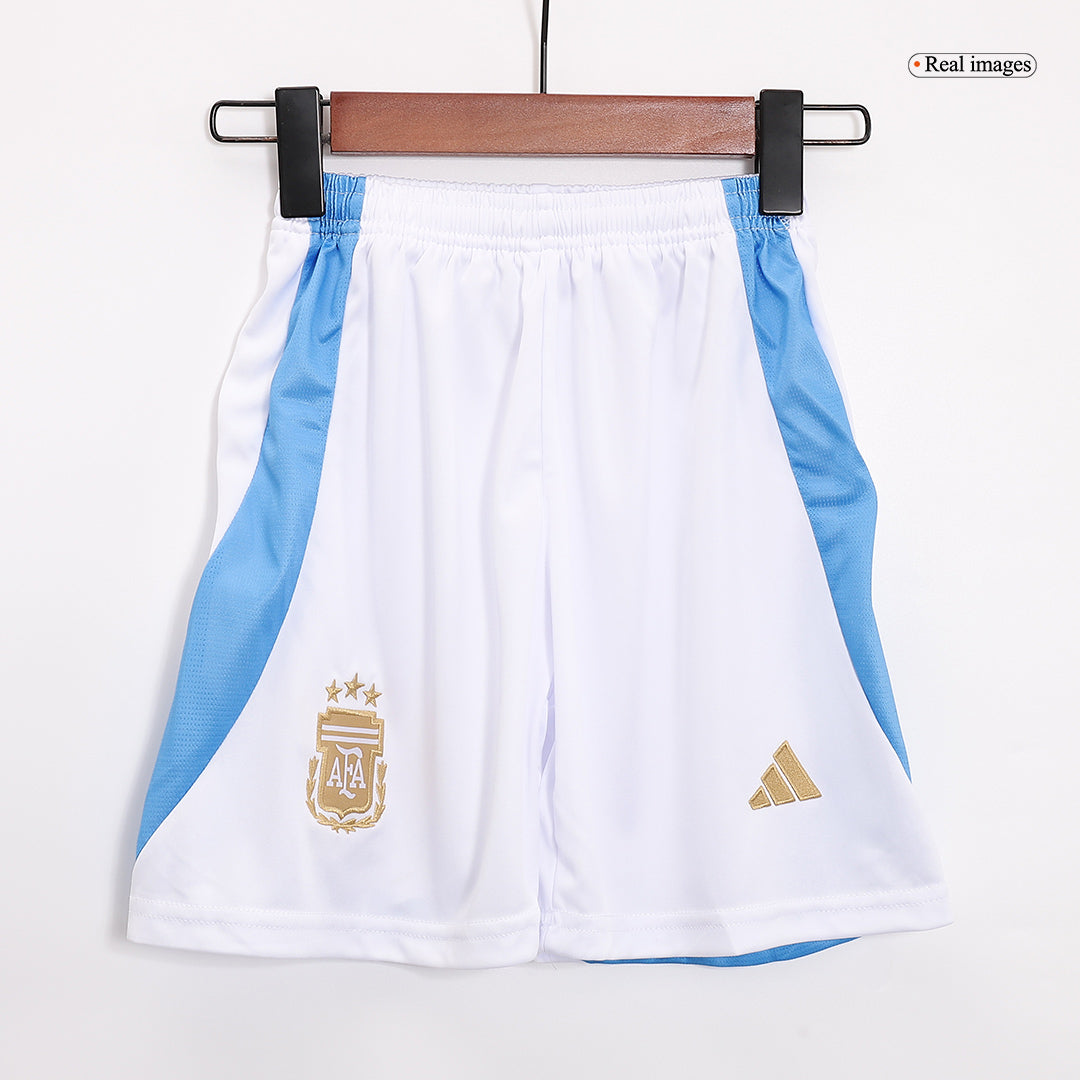 Kit de fútbol local de Argentina para niños (Kit y pantalón corto) 2024