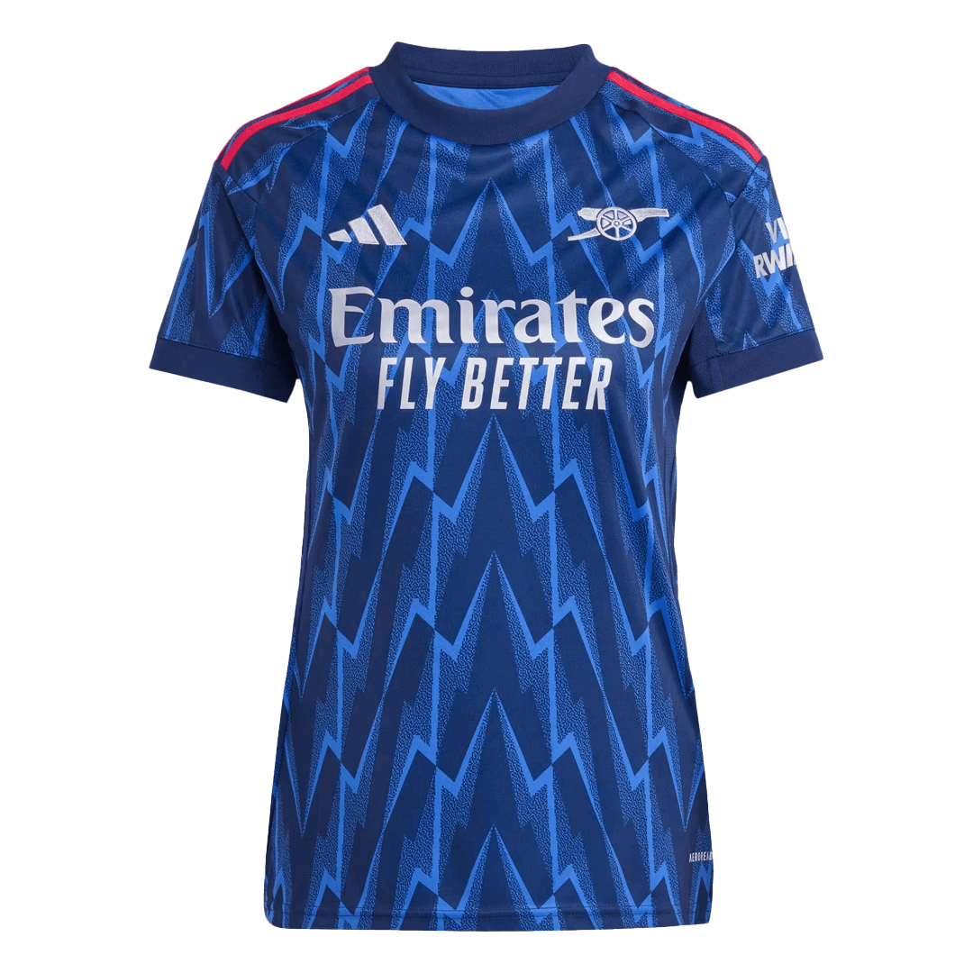 Camiseta de fútbol visitante del Arsenal para mujer 2025/26, azul