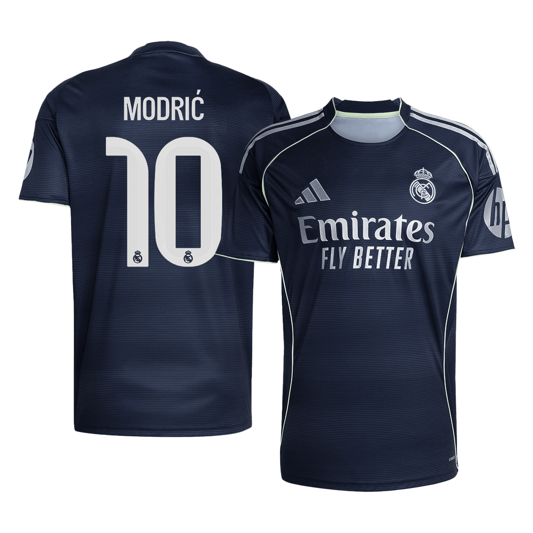 Camiseta de fútbol visitante del Real Madrid MODRIĆ #10 2025/26 (talla grande)