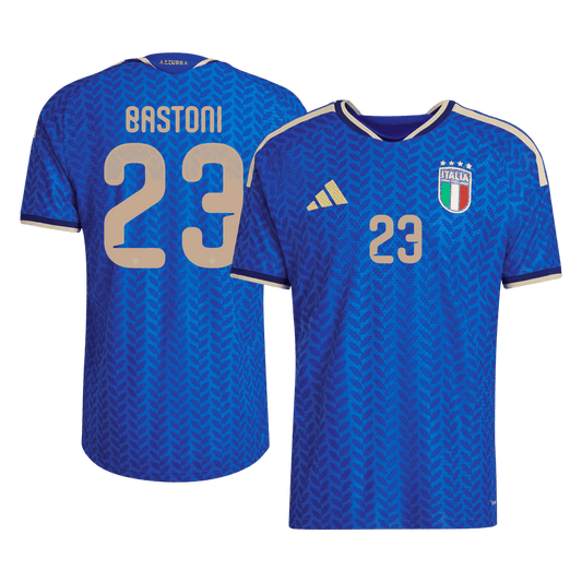 Camiseta de fútbol local auténtica de BASTONI #23 Italia 2026
