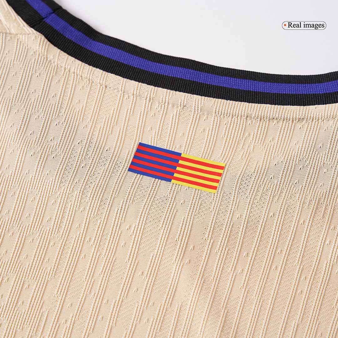Camiseta de visitante auténtica del Barcelona LAMINE YAMAL #10, amarilla, 2025/26 - UCL
