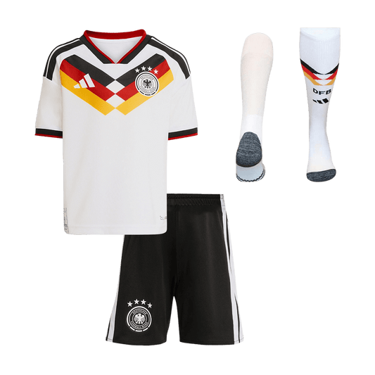 Kit de camiseta de fútbol local de Alemania para niños (camiseta, pantalón corto y calcetines) 2026