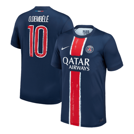 Camiseta de fútbol O.DEMBÉLÉ #10 PSG Local 2024/25 Azul marino - UCL