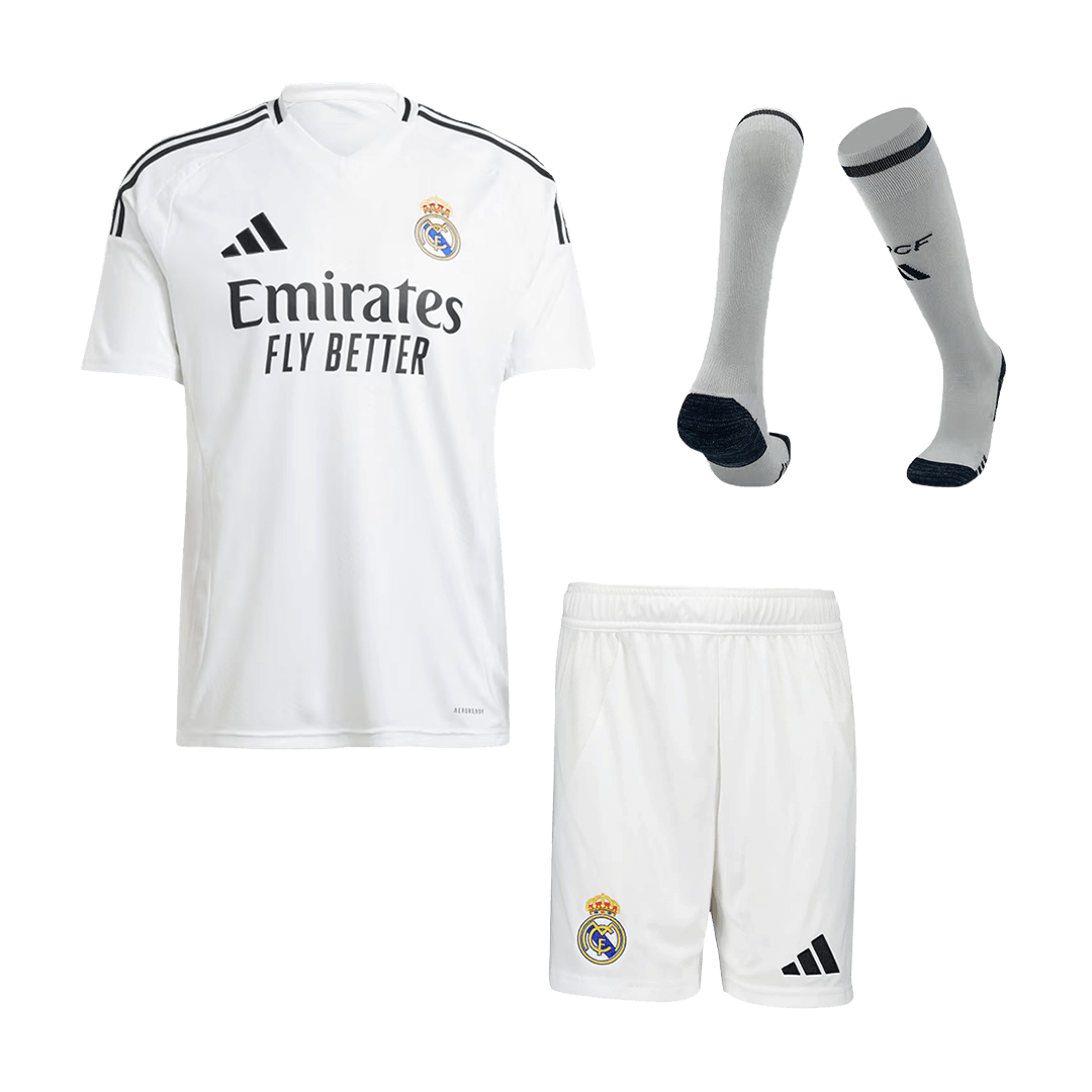 Kit de camiseta de fútbol local del Real Madrid (talla grande)