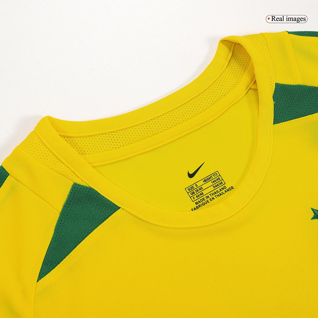Camiseta retro de fútbol local de Brasil RONALDO #9 2002/03