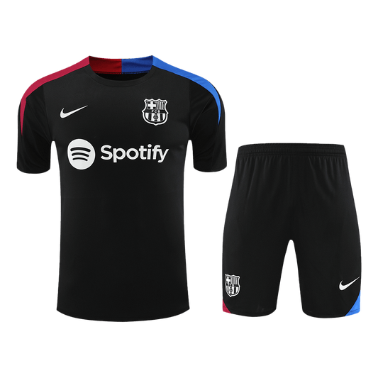 Kit de camiseta de fútbol del Barcelona para antes del partido (camiseta y pantalón corto) 2024/25