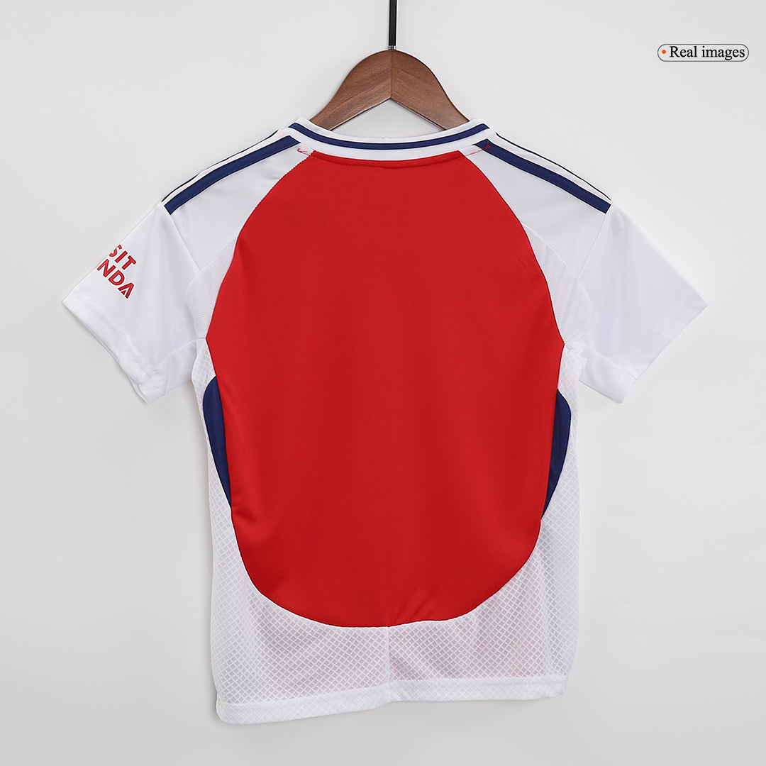 Kit de camiseta de fútbol local del Arsenal para niños (camiseta y pantalones cortos)