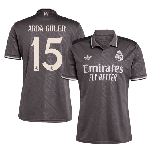 Camiseta de fútbol de tercera equipación del Real Madrid ARDA GÜLER #15 - Súper (talla grande)