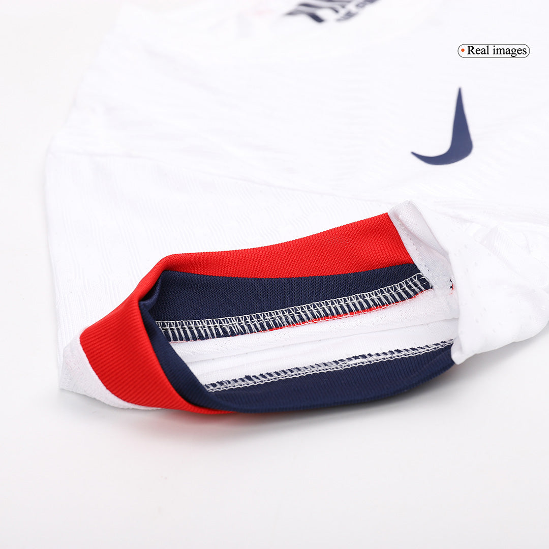 Camiseta de fútbol visitante auténtica O.DEMBÉLÉ #10 del PSG 2024/25, blanca