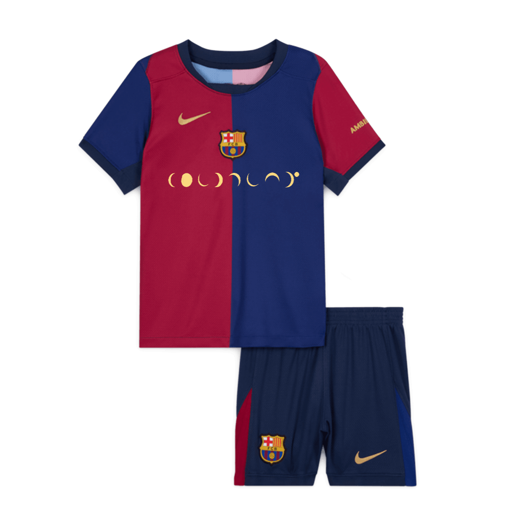 Kit de fútbol local del Barcelona para niños (camiseta y pantalón corto) 2024/25 - COLDPLAY