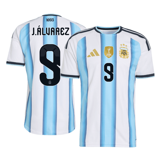 Camiseta de fútbol local auténtica de J.ÁLVAREZ #9 Argentina 2026