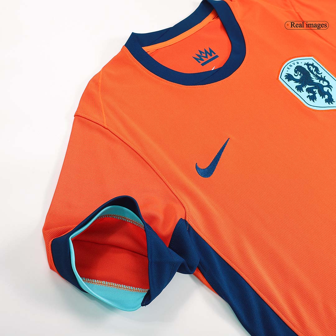 Camiseta de fútbol local de Holanda VIRGIL #4 para la Eurocopa 2024
