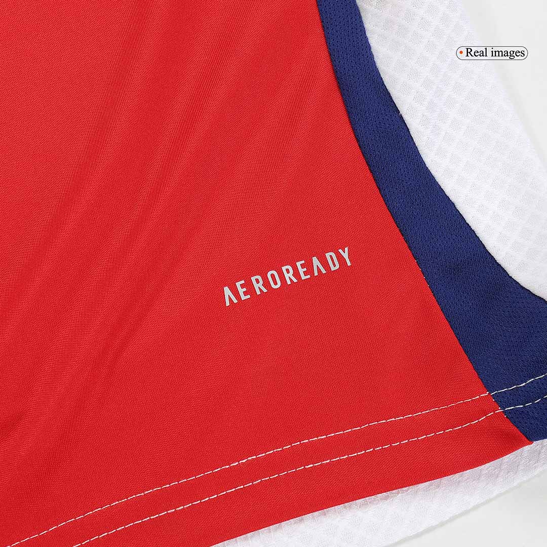 Kit de camiseta de fútbol local del Arsenal para niños (camiseta, pantalones cortos y calcetines)