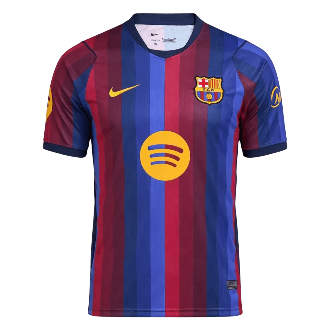 LAMINE YAMAL #10 Camiseta de fútbol de manga corta para hombre, temporada 26/27, Barcelona, local, azul y granate.