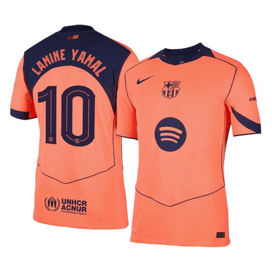 Camiseta de fútbol de visitante del Barcelona 2025/26, auténtica, LAMINE YAMAL #10