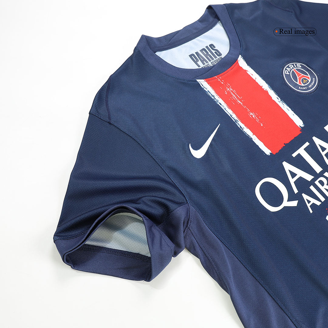 Camiseta de fútbol KVARATSKHELIA #7 PSG Primera equipación 2024/25 Azul marino - UCL