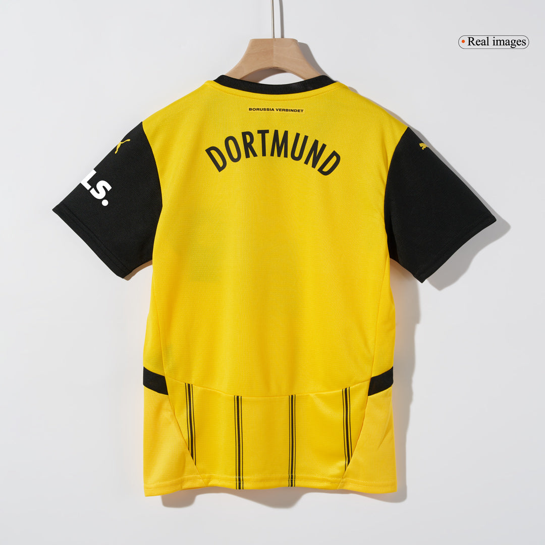 Kit de camiseta de fútbol local del Borussia Dortmund para niños (camiseta y pantalones cortos)
