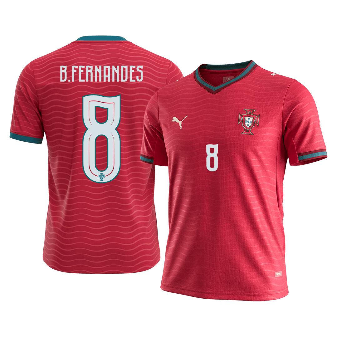Camiseta de local de Portugal B. FERNANDES #8 para el Mundial 2026 (hombre)