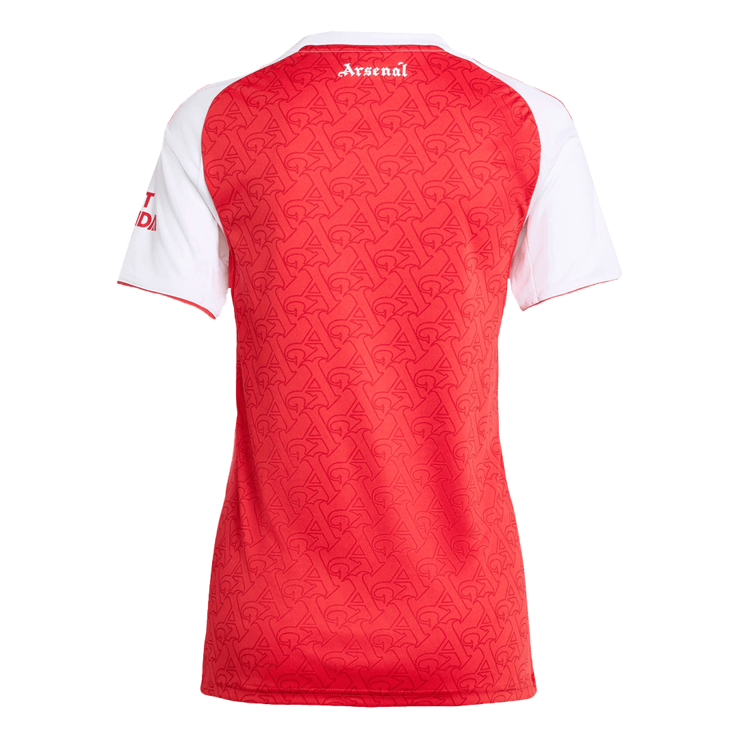 Camiseta de fútbol local del Arsenal para mujer 2025/26, roja