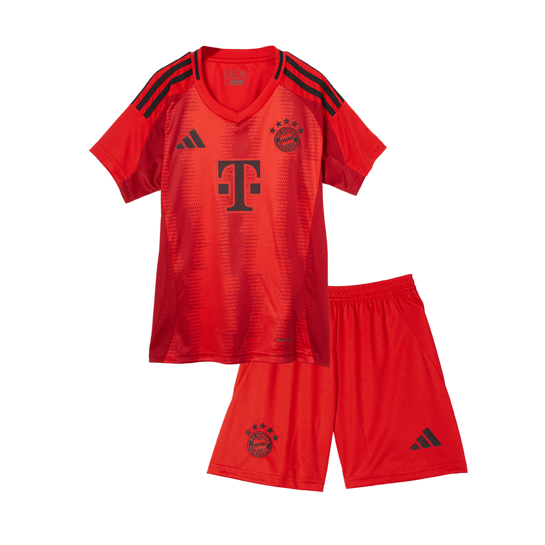 Kit de camiseta de fútbol local del Bayern Múnich para niños (camiseta, pantalones cortos y calcetines) rojo