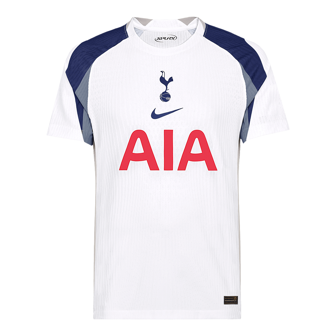 Camiseta de fútbol local auténtica SON #7 del Tottenham Hotspur 2025/26, blanca - UCL